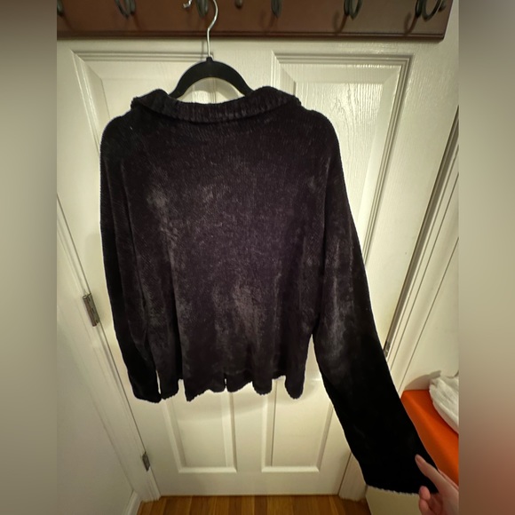 Chenille Cardigan Silver Button Details Santa Fe - Picture 7 of 8